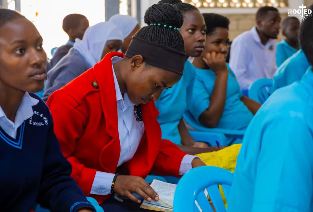 Bible Union students reading and listening together