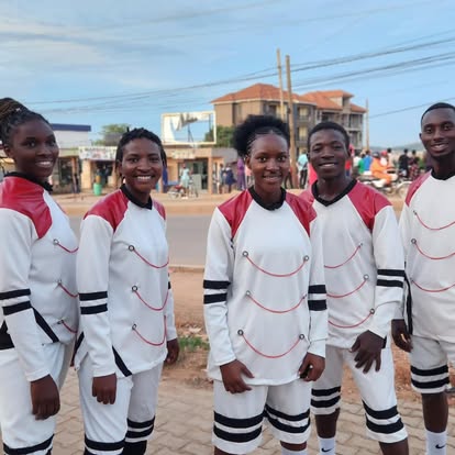 Choir outreach presentation in white performance attire