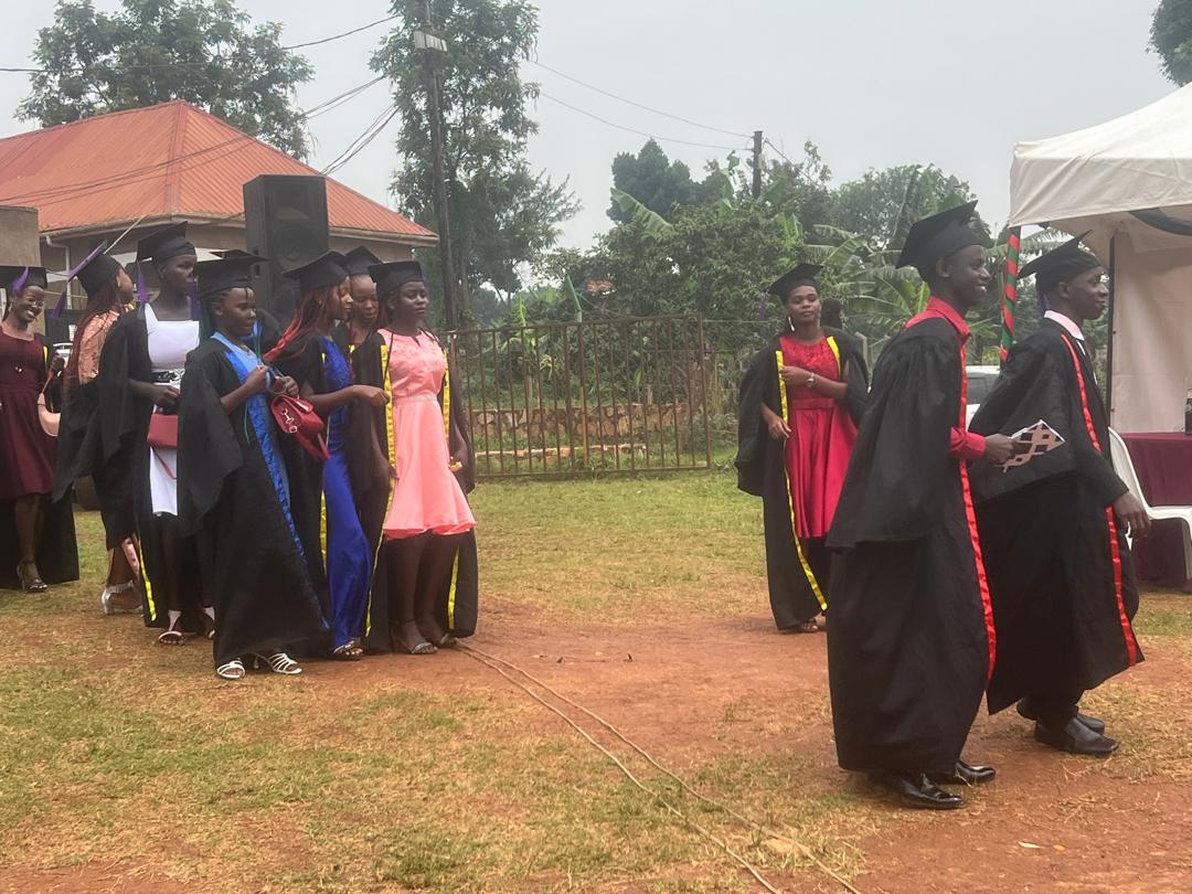 Vocational graduates processing during a ceremony